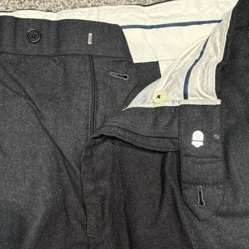 Brooks Brothers 1818 Madison Pants Size 40R Gray Wool Plaid Trousers‎
